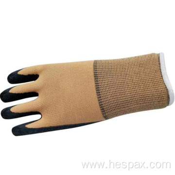 Hespax Anti-wear Nylon Latex Crinkle Safety Gloves